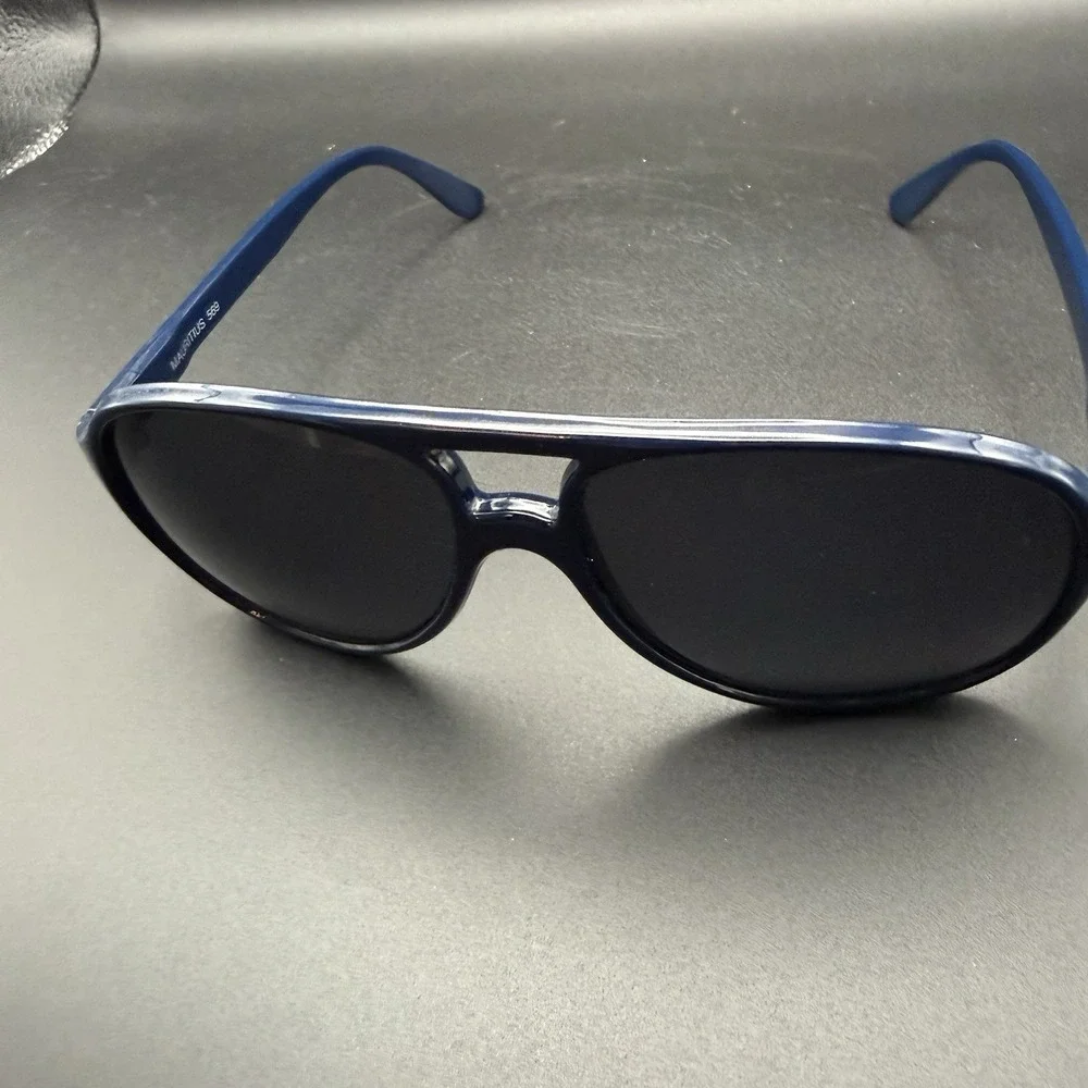 80's‎ Vintage GENUINE MAURITIUS BLUE Teardrop Aviator Sunglasses BOUTIQUE EXPORT